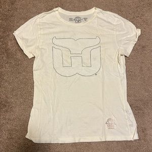 Hartford Whalers Retro Sports White Large Women’s Shirt